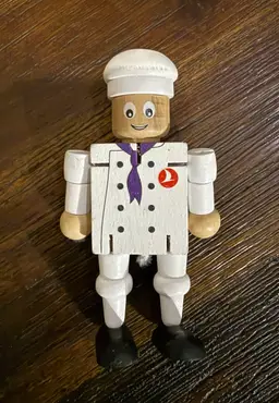 Turkish Airline Chef Wooden Figure