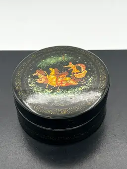 Smaller Russian Lacquered Trinket Box
