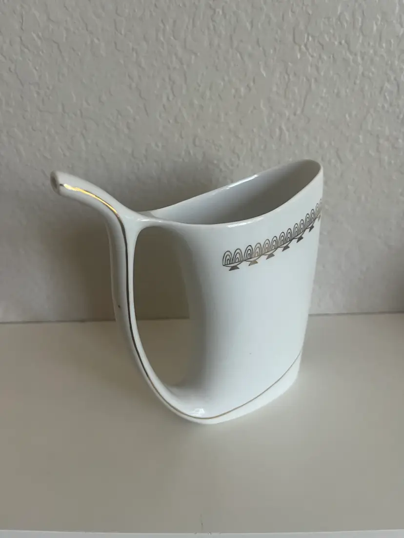 Vintage Porcelain Karlovy Vary Sipping Cup Spa Mug Czech Republic