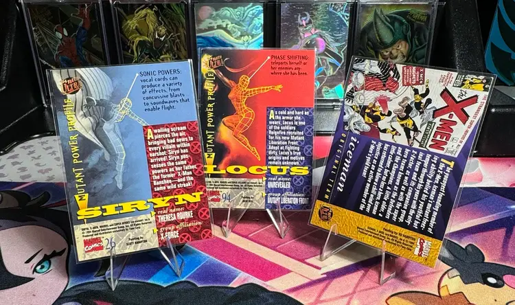 1994 Fleer Ultra Marvel 3 Card lot Featuring Siryn, Locus, And Iceman
