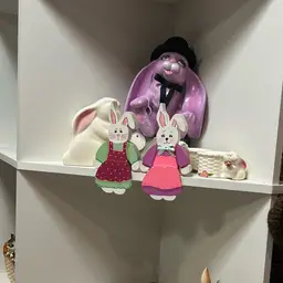 Wood Bunny Shelf Sitter Set