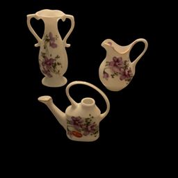 0006 Choice Of One Purple Flowered Bone China