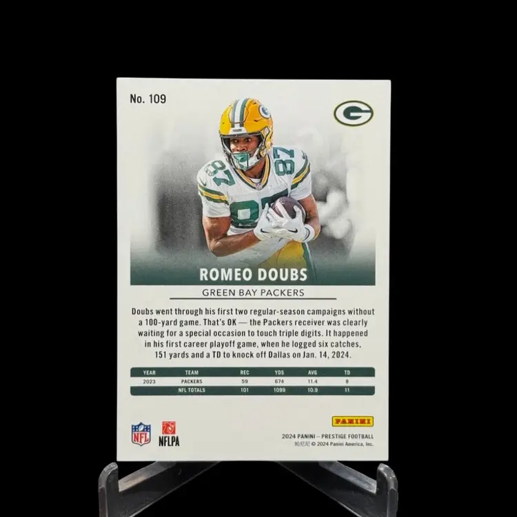 Romeo Doubs 2024 Panini Prestige #109 Red Xtra Points Green Bay Packers 301/999