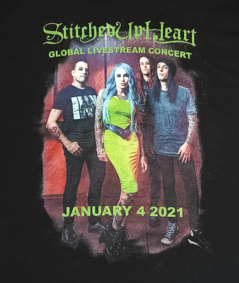 Stitched Up Heart Livestream Concert t-shirt heavy metal guitar rock Halestrom