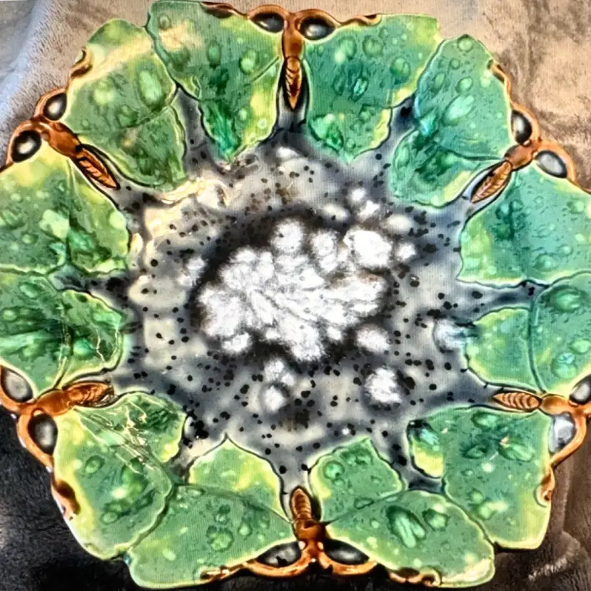 2008 Studio Pottery Butterfly Bowl Dish, Handcrafted Pottery, Artist Signed Margie