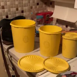 Yellow Tupperware (3)