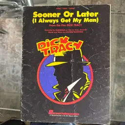 Dick Tracey Music Sheet From The Movie Vintage