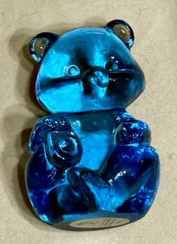 Fenton Glass Blue Bear