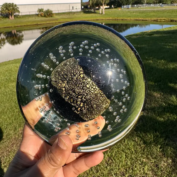 Robert Eickholt Large 6.5" Art Glass  Paperweight