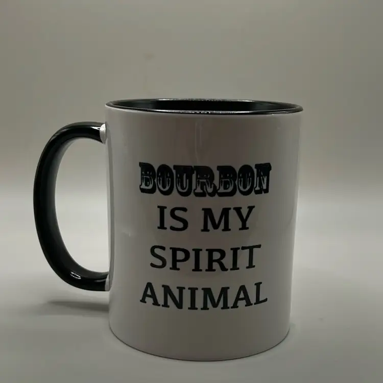 Coffee Mug Bourbon Is My Spirit Animal