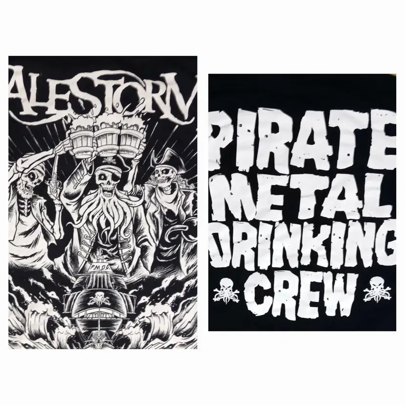 Alestorm Pirate Metal Drinking Crew Concert t-shirt heavy metal rubber duck