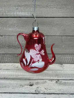 #02 Antique Mercury glass Coffee Pot Christmas ornament – West Germany