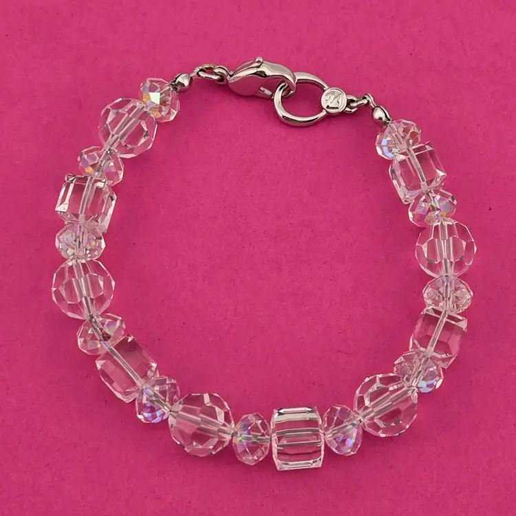 Swarovski brand crystal bead bracelet 7.5 inch