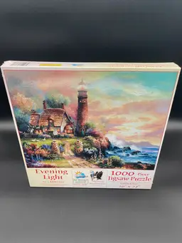 SunsOut Evening Light Lighthouse Themed 1,000-Piece Jigsaw Puzzle - Sealed 2018