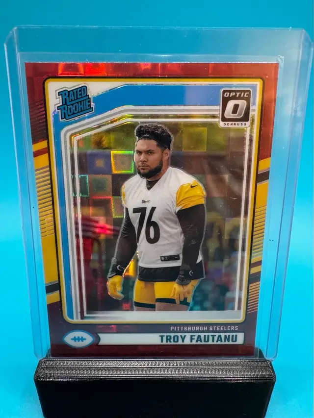 Troy Fautanu Optic Rated Rookie Red Pandora RC Pittsburgh Steelers