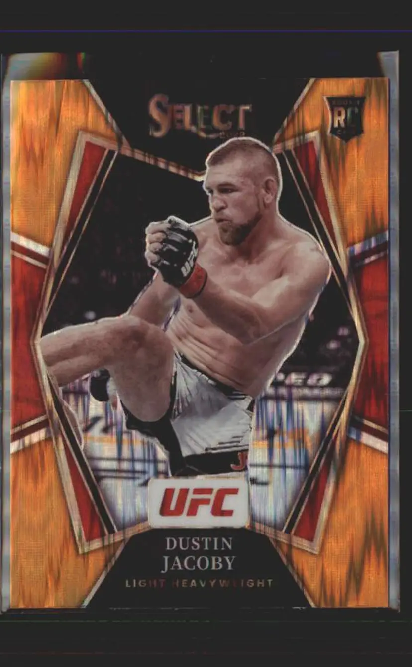 2022 Panini Select UFC #189 Dustin Jacoby Orange Flash Prizms - (137) -