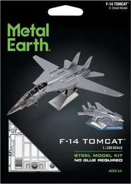 Fascinations Metal Earth F-14 Tomcat Model Kit Steel Model MMS458