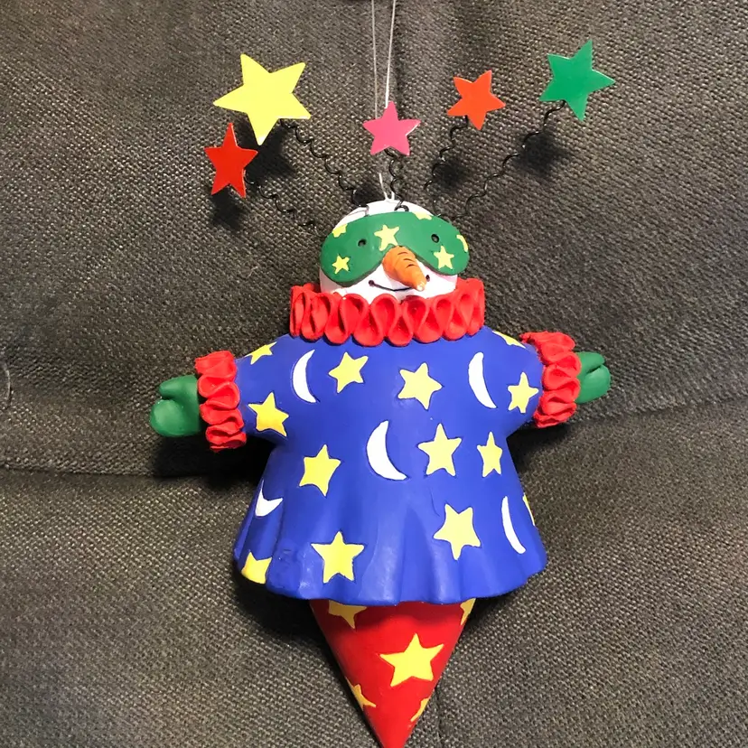 Dept 56 Colorful Snowman Cone Christmas Ornament