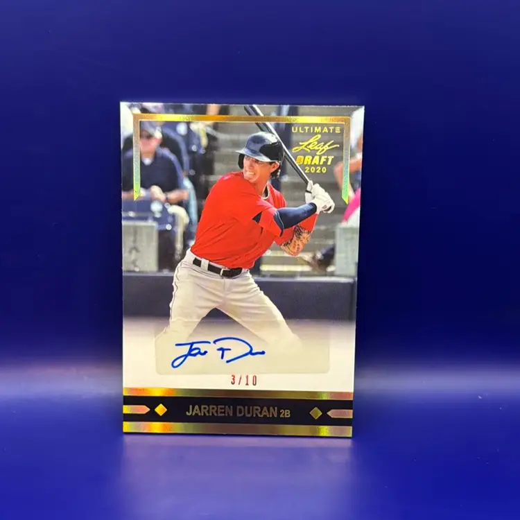 Jarren Duran 2020 Leaf Ultimate Draft Autograph #3/10 Boston Red Sox