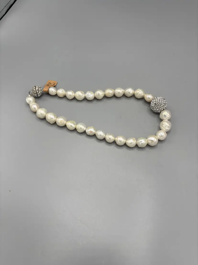 16" Fresh Water Pearl with Crystal