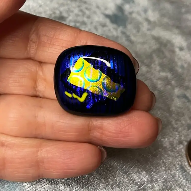 Dichroic Fused Glass Brooch