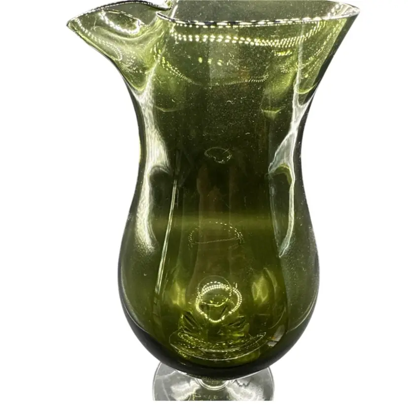 Vtg MCM 🍸 SASAKI Japan CRYSTAL Glass CORONATION Smoke Martini Pitcher Icelip 🧊