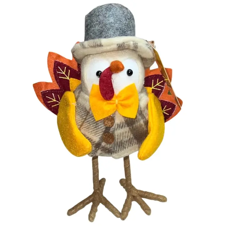 Walgreens Turkey Bird Figurine Felt/ Fabric NWT