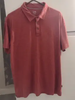 Lee Red Polo Shirt Casual Short-Sleeve XL