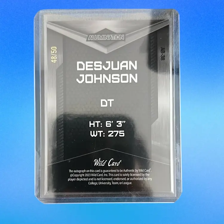 2023 Wild Card Alumination Desjuan Johnson RC Prospect Gold Encased Auto /50