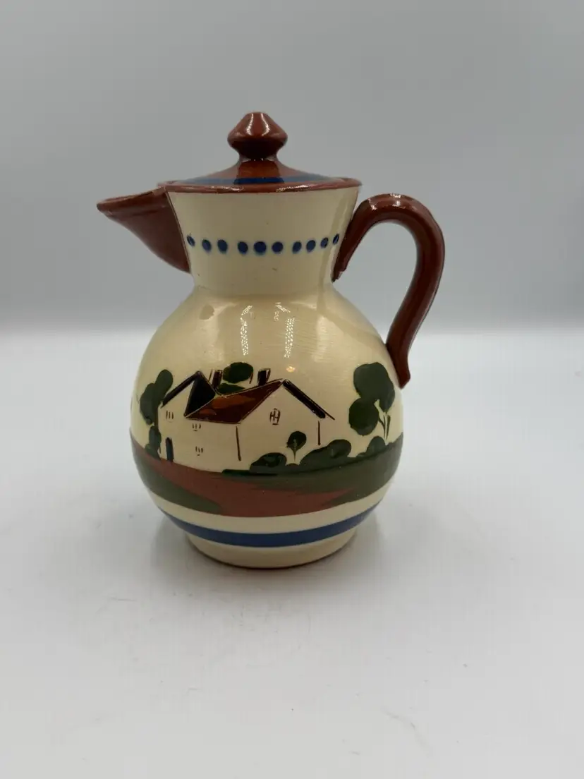 Antique Watcombe Torquay Motto Ware Coffee Pot – England