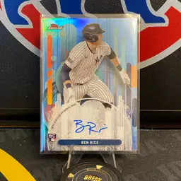 2025 Topps Finest Ben Rice Sky Blue /150 Auto New York Yankees