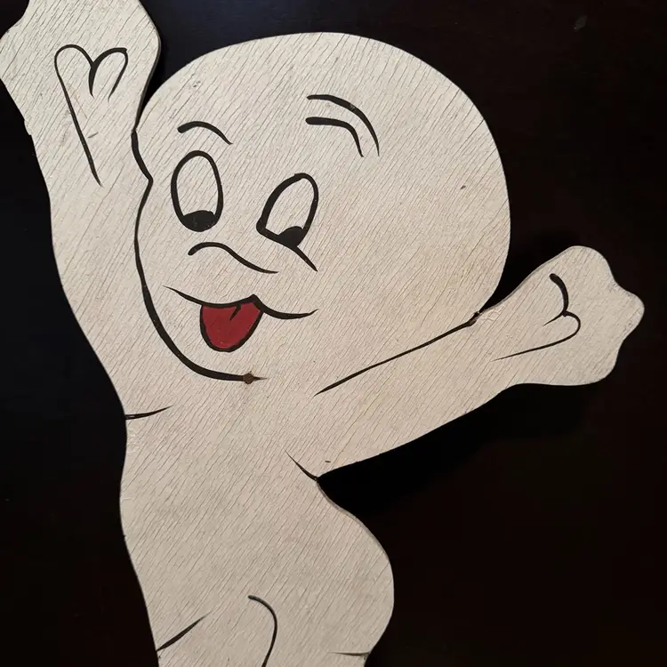 Vintage Wood Halloween Casper Lawn Art 24"