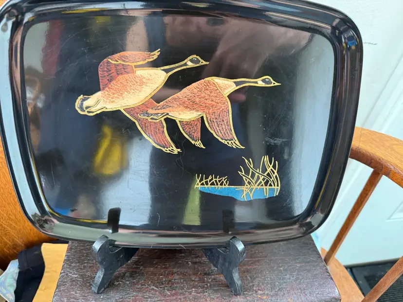 Vintage Couroc Canadian Geese Tray