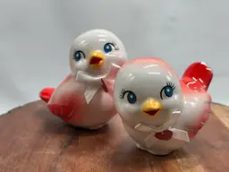 Adorable Kitschy Birds Bright Eyes Ceramic