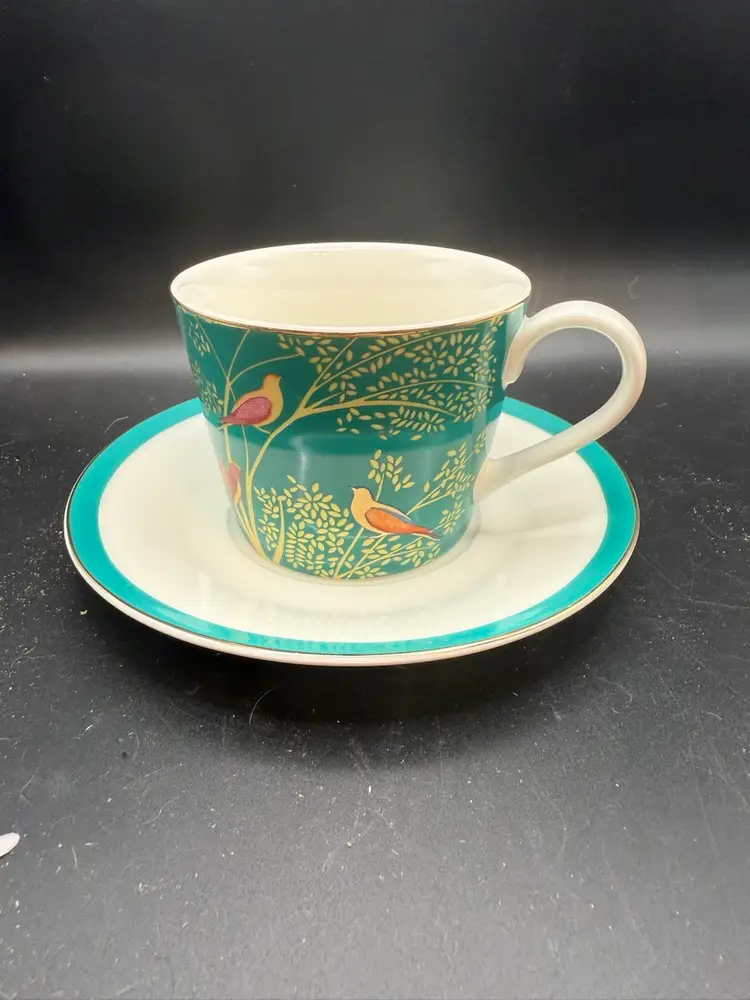 Portmeirion Sara Miller London Chelsea Teacup and Saucer - In Box