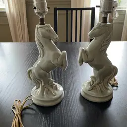 Really Cool MCM Horse Lamp Pair. Needs Rewiring!