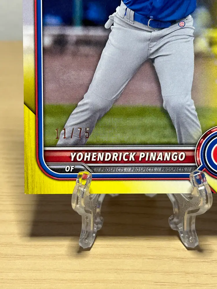 Yohendrick Pinango 2022 Bowman Prospect Yellow Parallel /75 #BP-95 Chicago Cubs