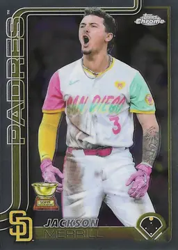 2025 Topps Chrome Jackson Merrill (Topps All-Star Rookie) #61 San Diego Padres