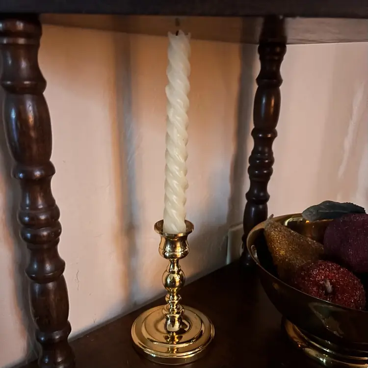 Vintage Baldwin Solid Brass Candlestick