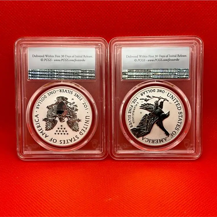 2021-W / 2021-S Silver Eagle Designer Edition Reverse Proof Set PCGS PR69 First Strike