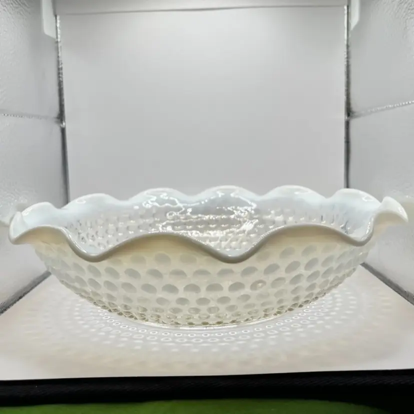 Anchor Hocking Opalescent Hobnail Large Bowl