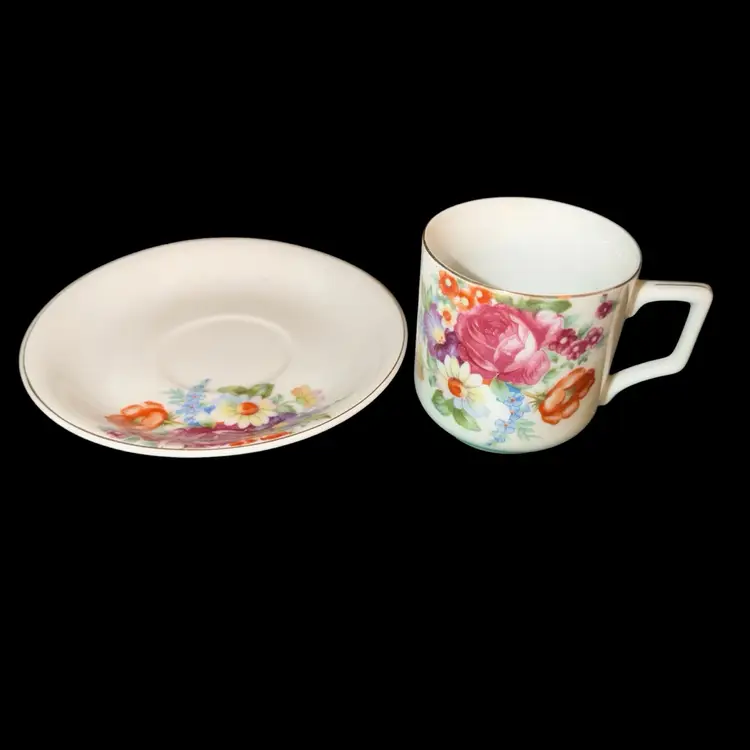 Occupied Japan Demi Cup And Saucer
