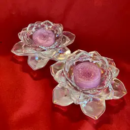 08. Opalescent Rose Tealights Set Of 2