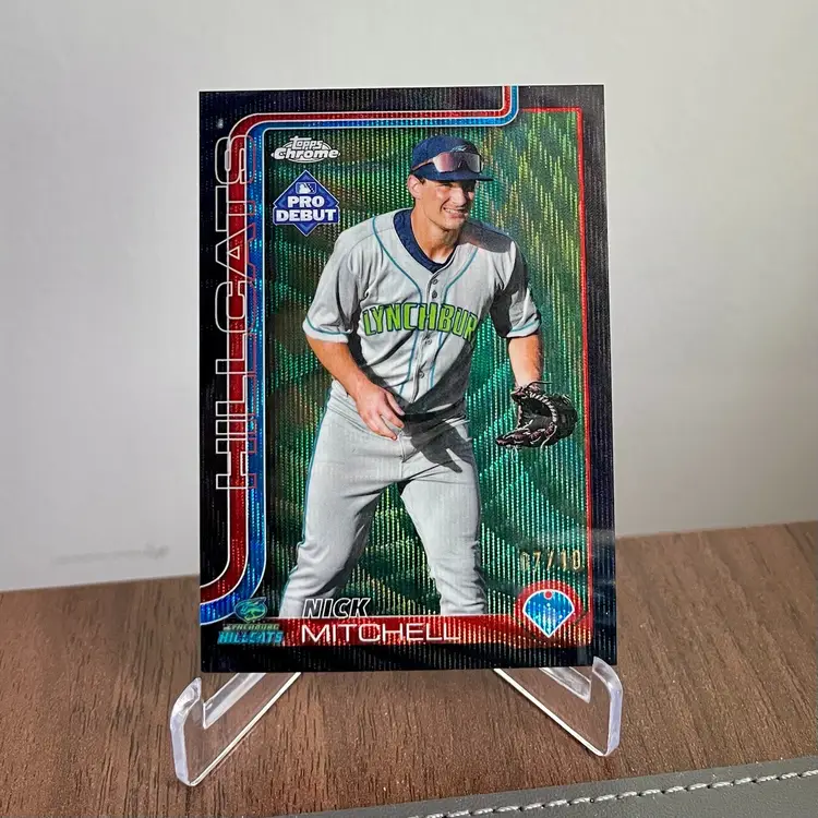 Nick Mitchell (Cleveland Guardians) 2025 Topps Pro Debut Chrome Black Wave Refractor /10 Lynchburg Hillcats Uniform