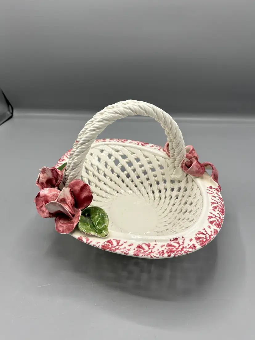 Handmade Portuguese ceramic basket