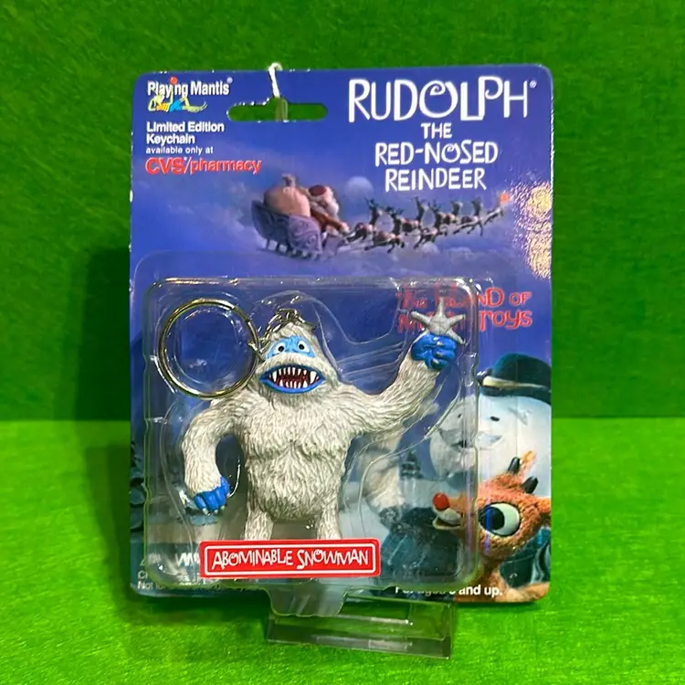 Limited edition, abominable snowman keychain from Rudolph, the red nose, reindeer