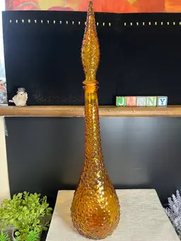 Empoli MCM Bubble Amber Decanter, Genie Bottle