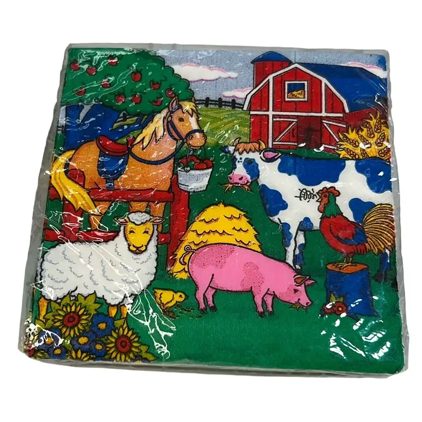 Vintage Farm Animal Paper Napkins Adorable!