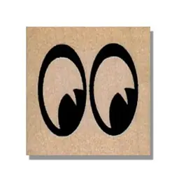 Eyes Looking Down Rubber Stamp