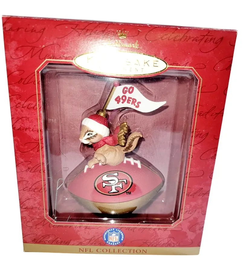 SAN FRANCISCO Go 49ers Christmas Ornament Hallmark Football NFL Collection 1999